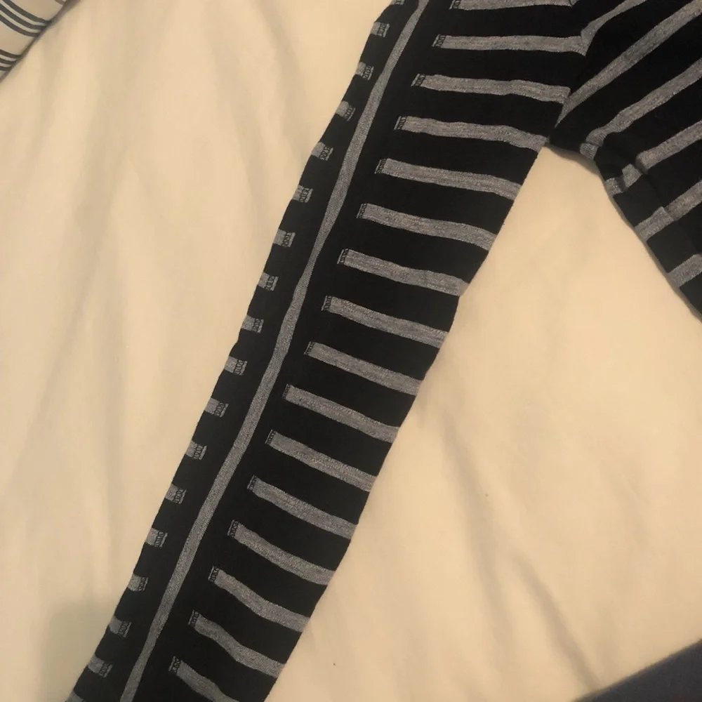 J. Crew Navy & Gray Striped Top